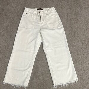 Judy Blue cream Wide-Leg Jeans